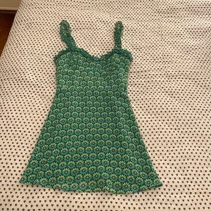 Green floral zara dress - size small